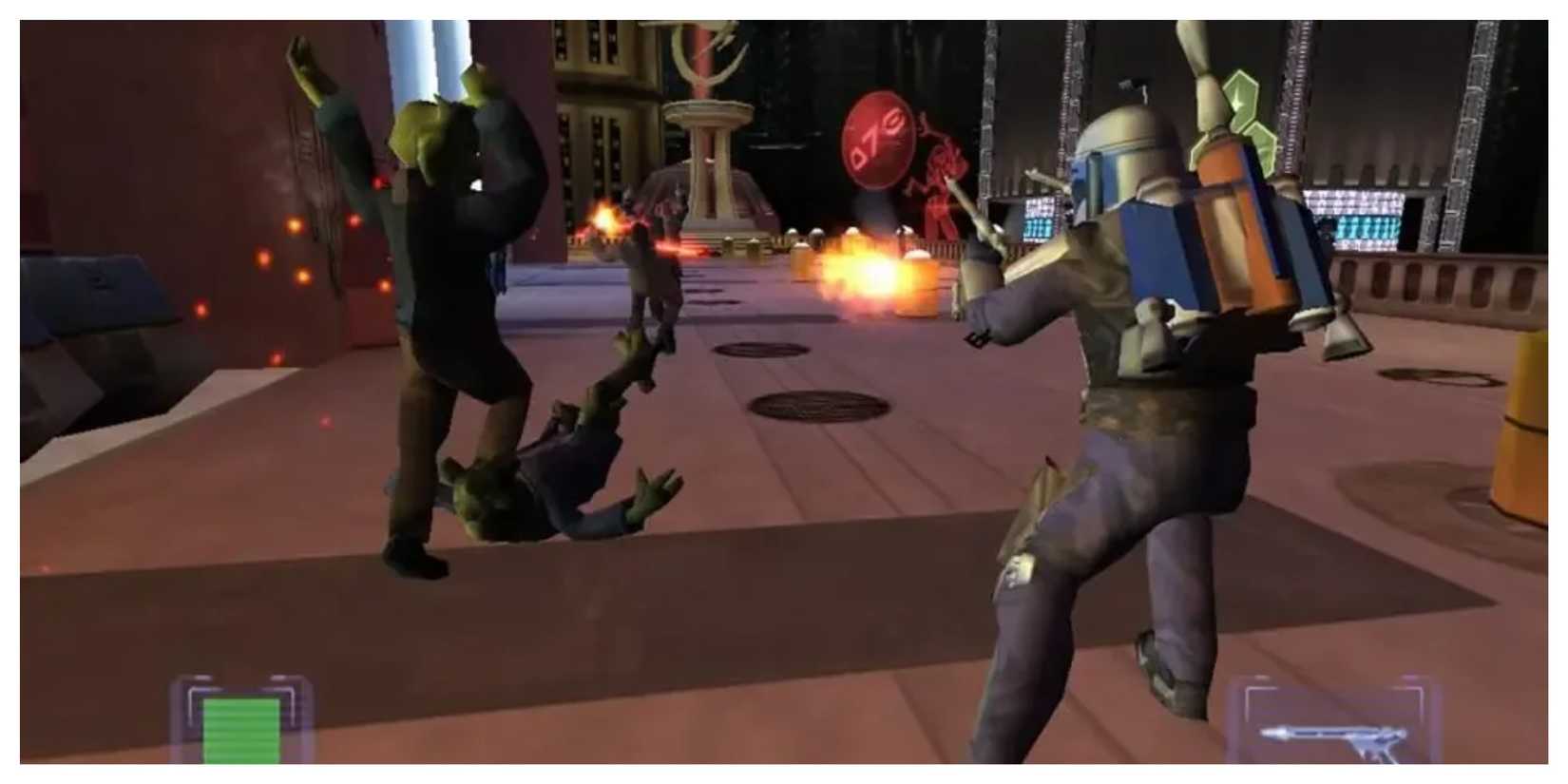 Star Wars: Bounty Hunter - IGDB Screenshot (Fighting An Enemy)