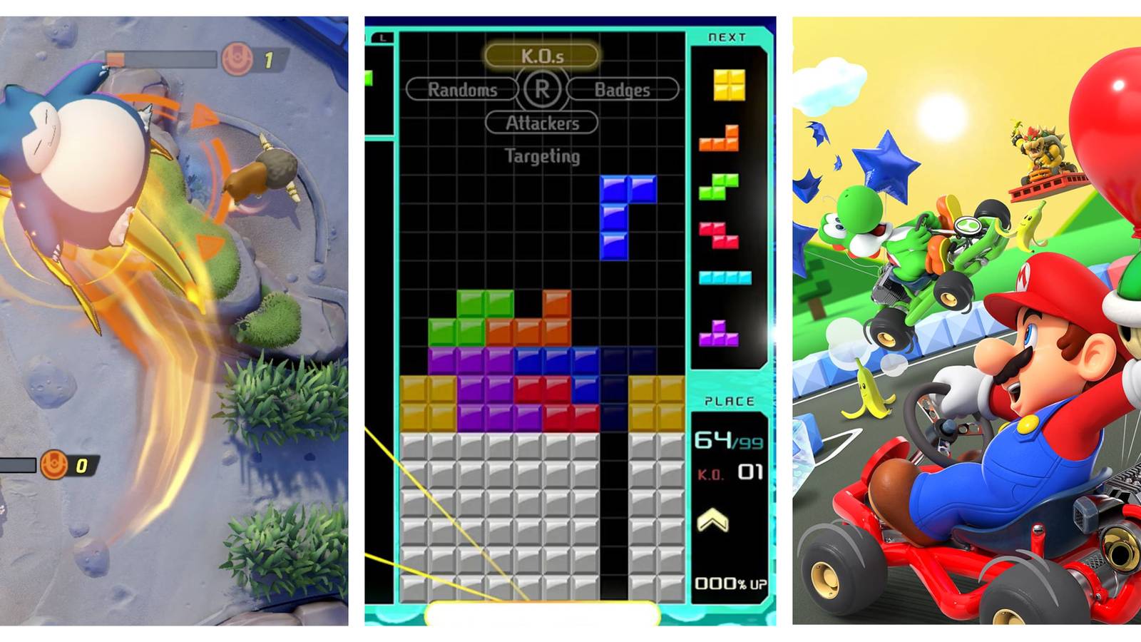 Pokemon Unite Tetris 99 Mario Kart Tour
