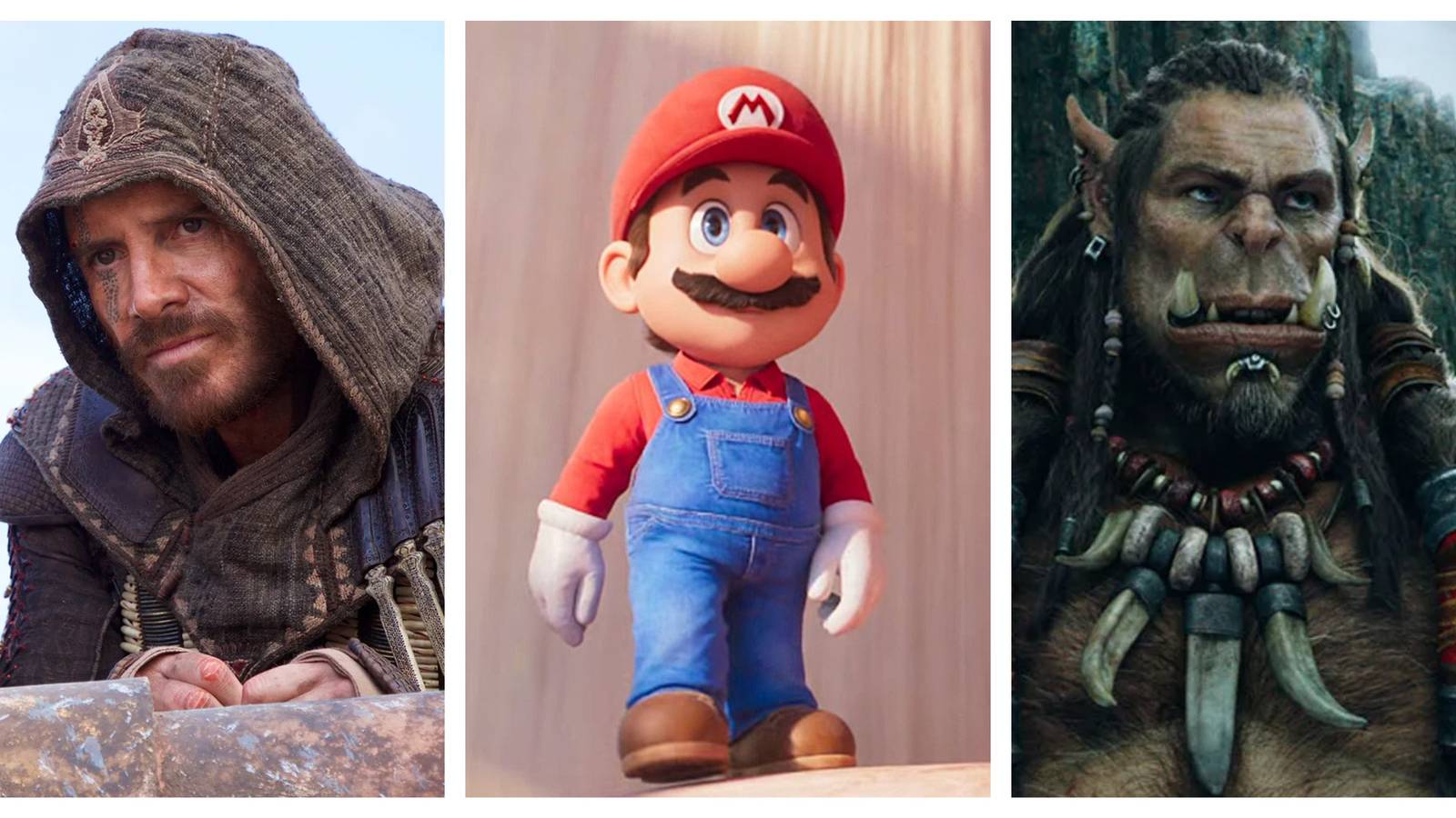 assassins creed movie, mario movie, warcraft movie