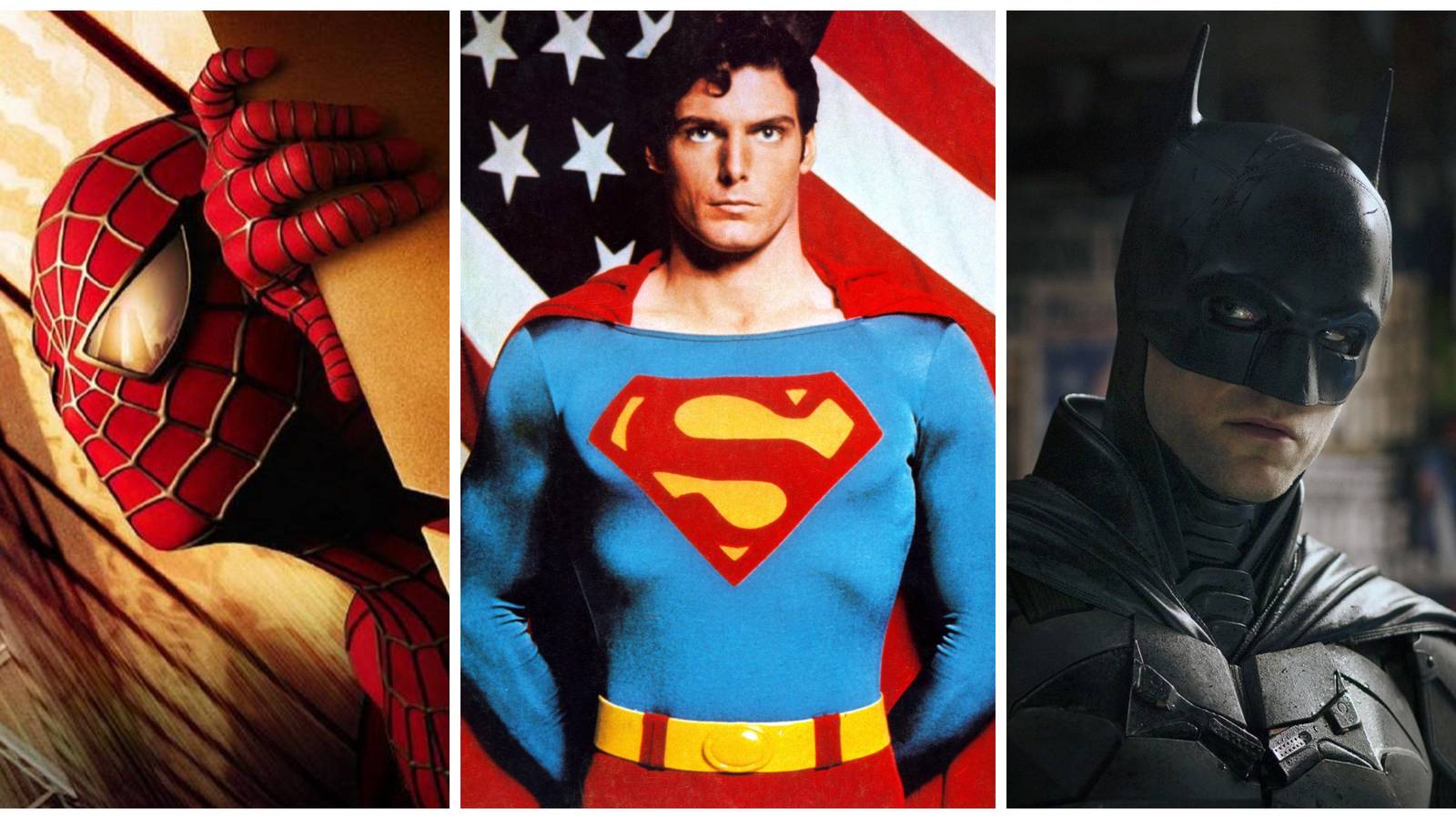 spider-man, superman, batman
