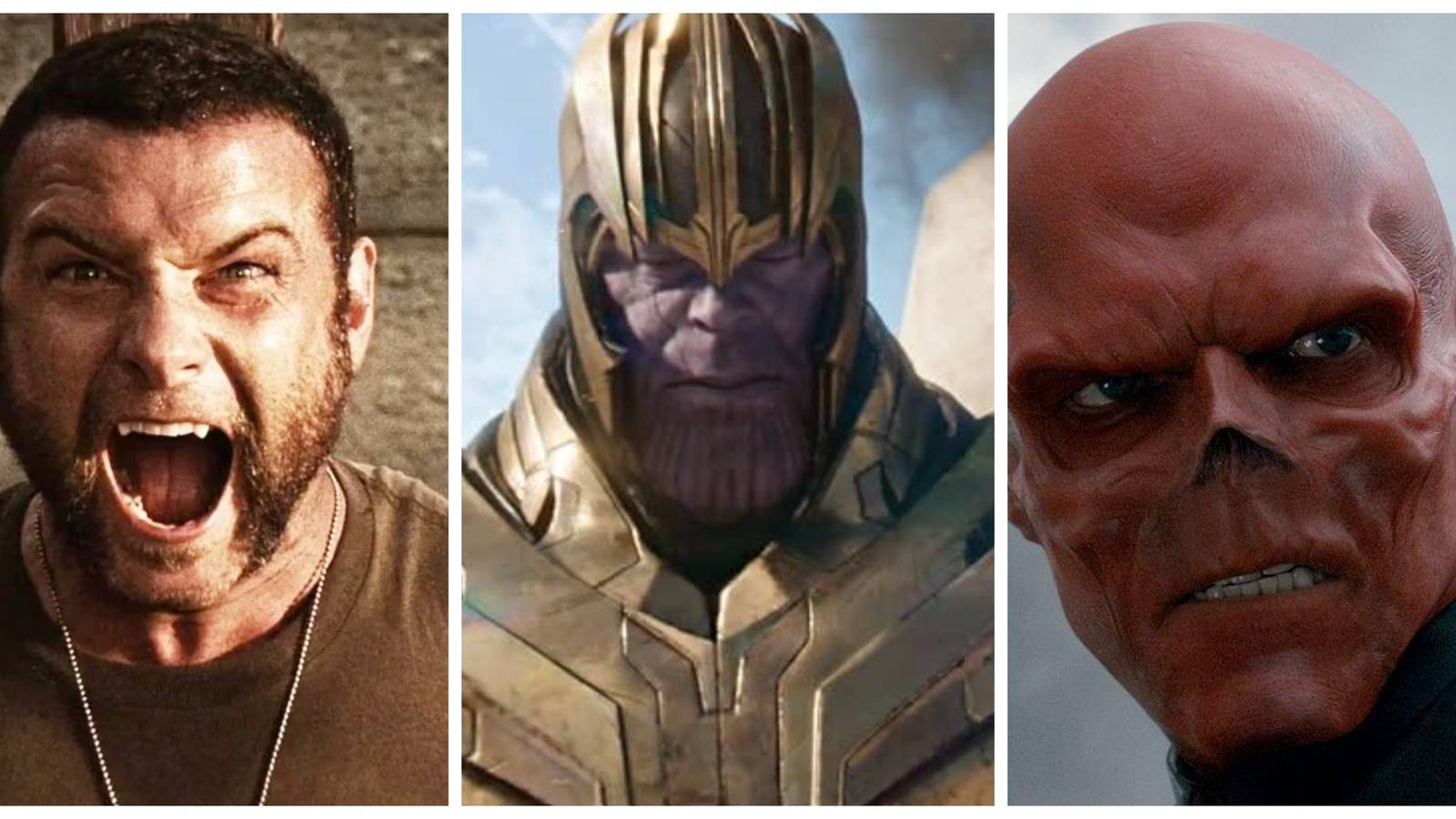 sabretooth, thanos, red skull