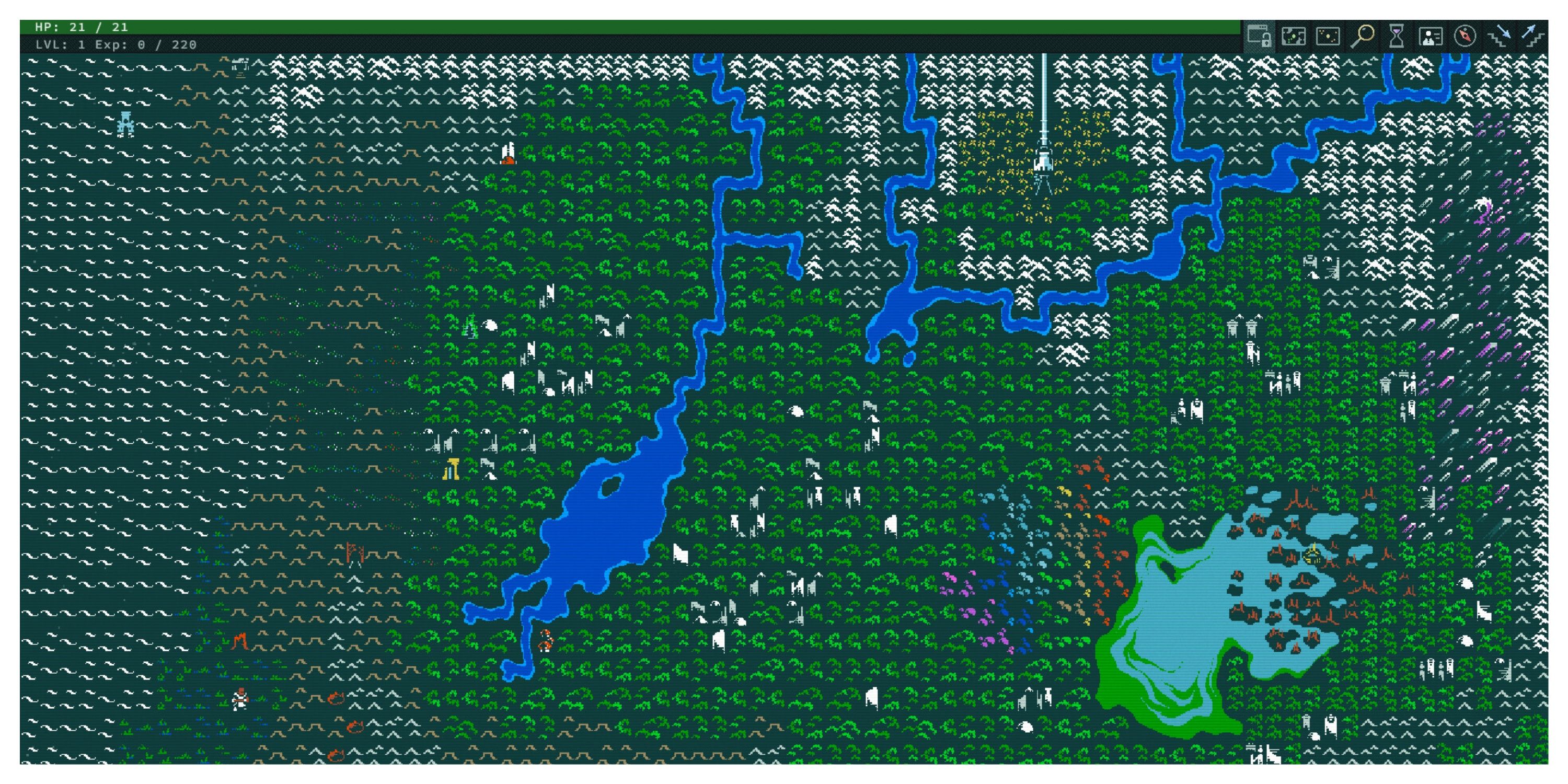 Caves Of Qud - Steam Screenshot (Overworld Map)