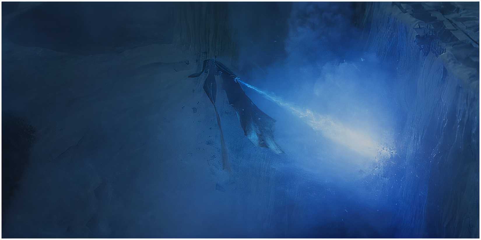 Viserion burning down the Wall in Game of Thrones.