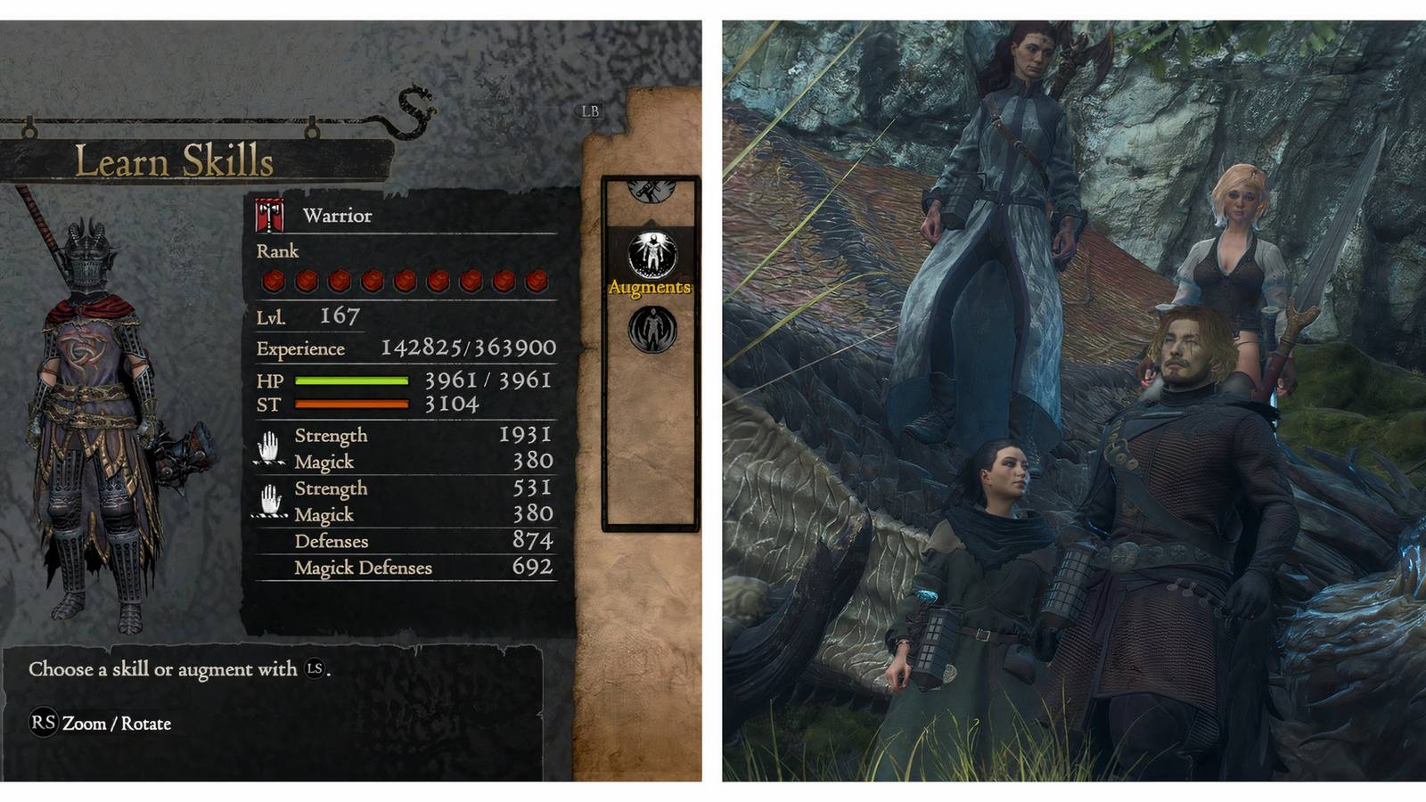 Inventory Menu & Dead Drake 