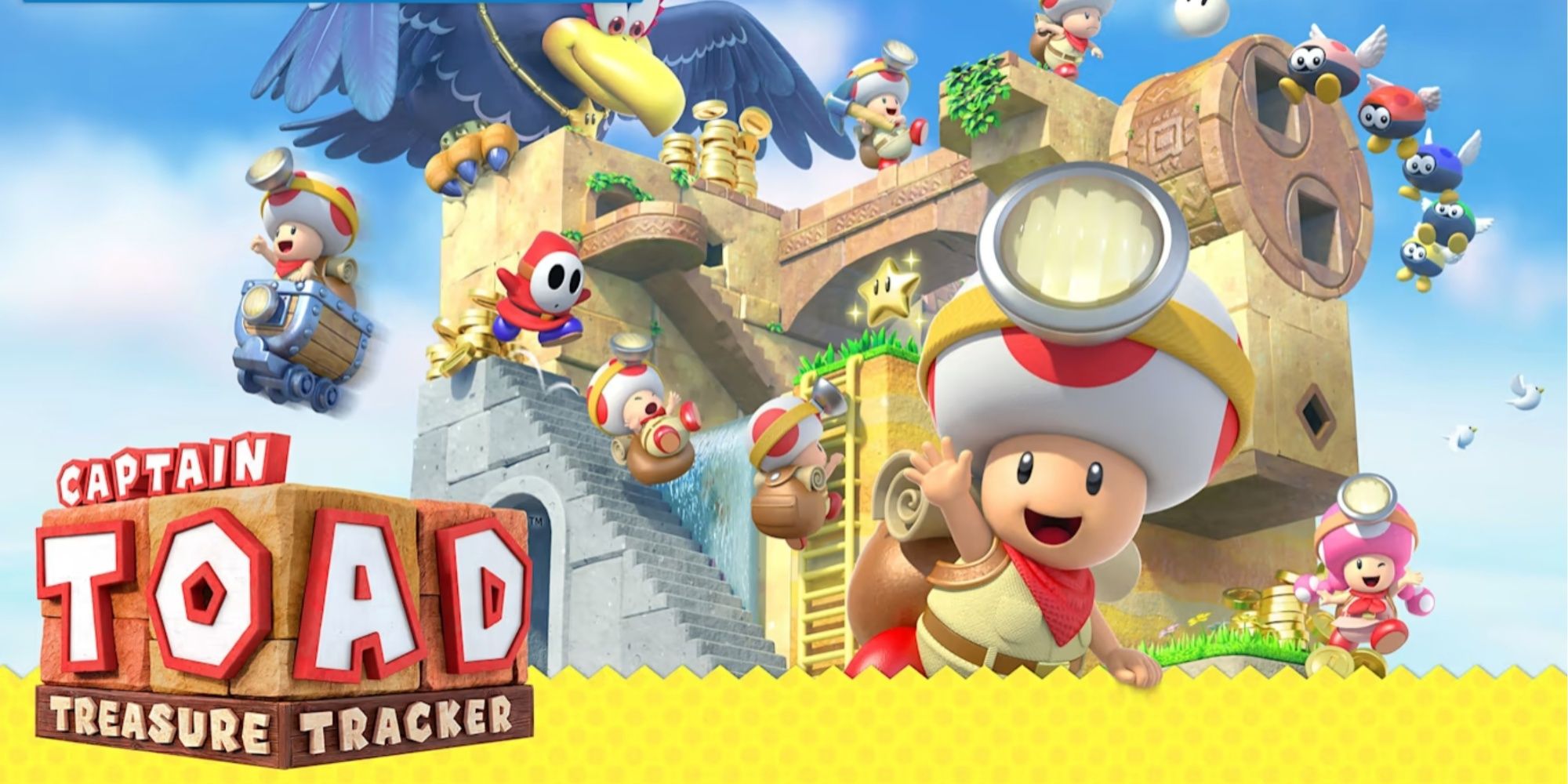 Captain Toad, Toadette, Para-Biddybuds from Wingo in Captain Toad: Treasure Tracker