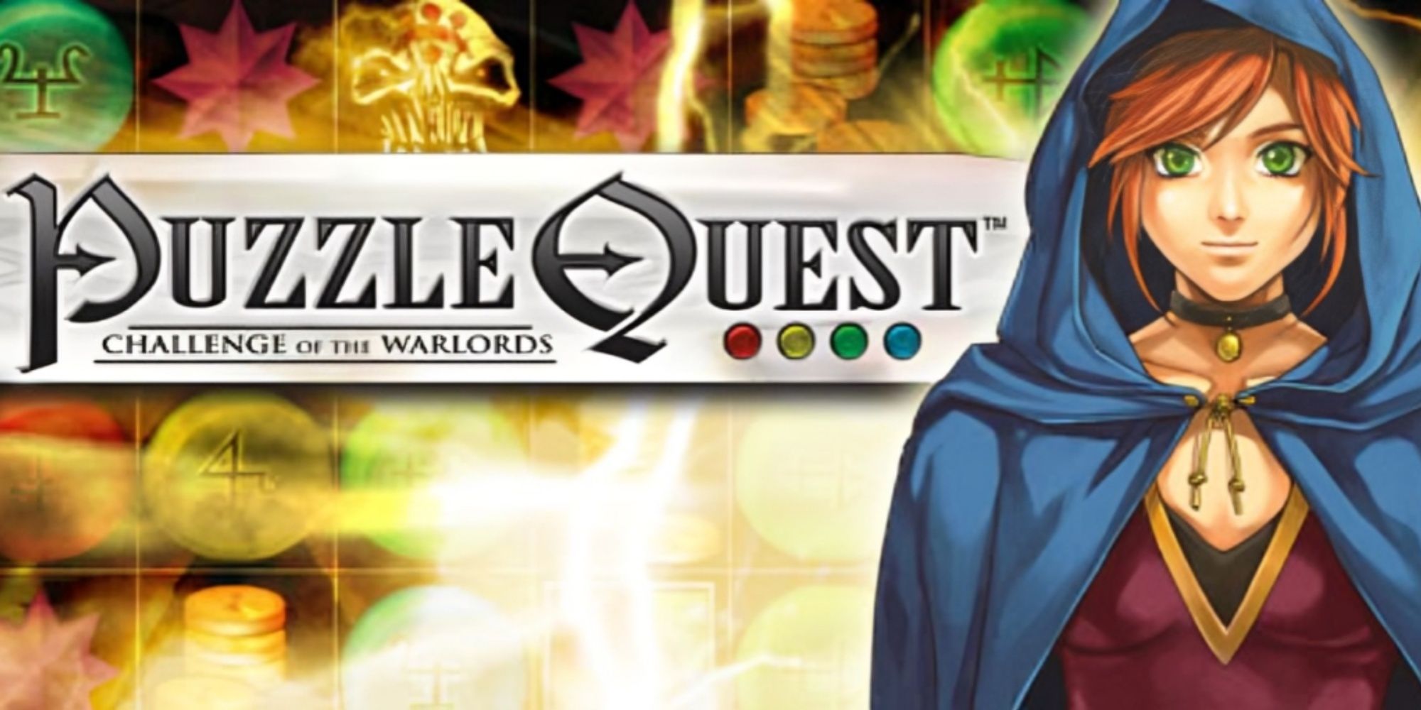 Main cover art of the game Puzzle Quest.