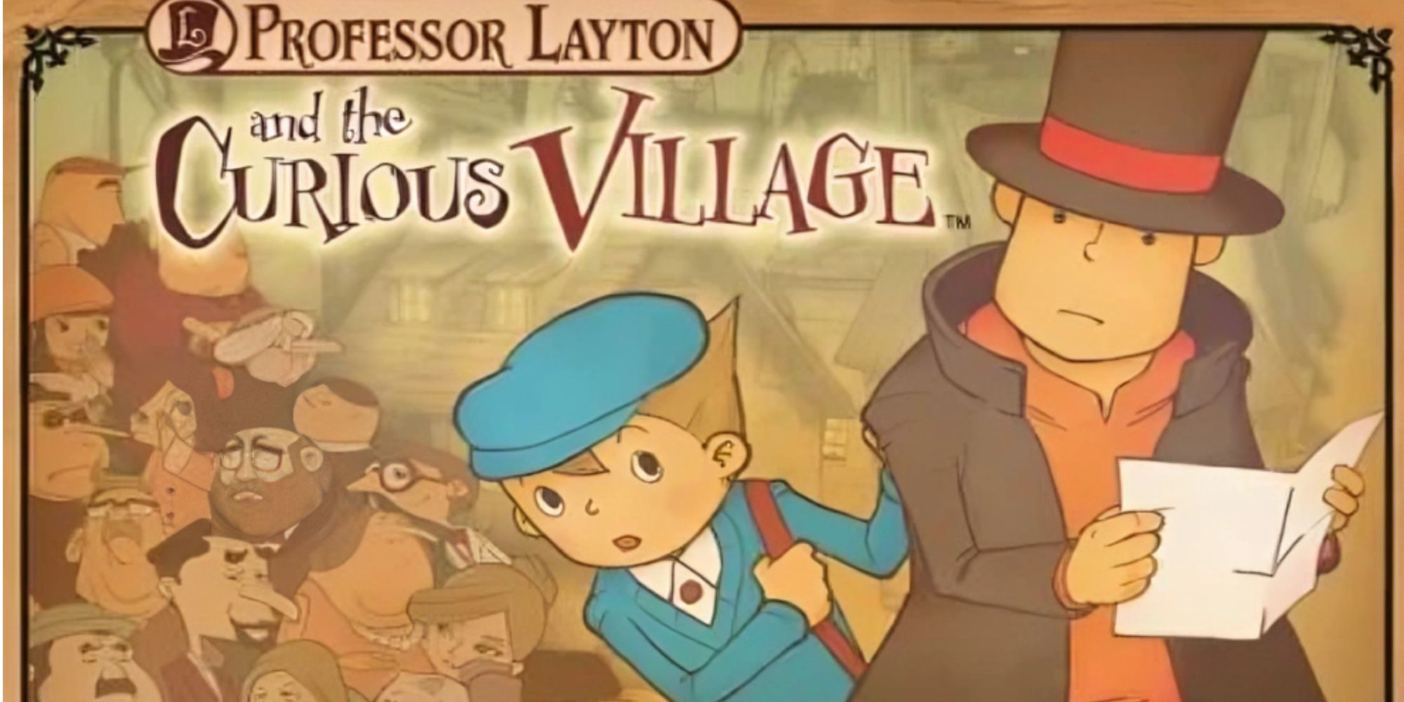  Professor Hershel Layton and his apprentice, Luke Triton, as they investigate the fictional village of St. Mystere.