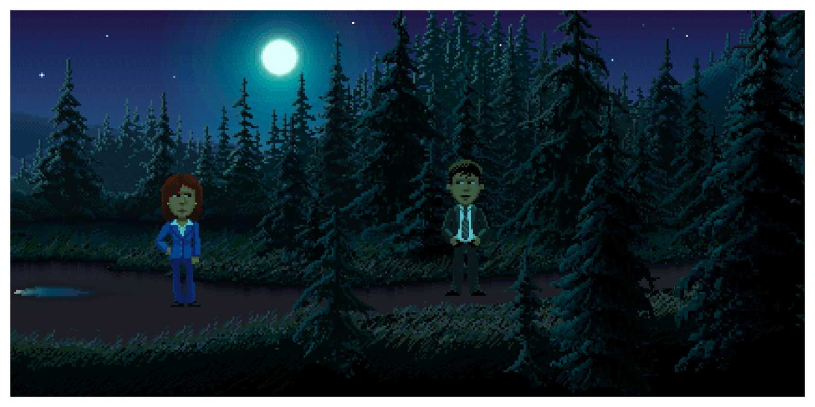 Thimbleweed Park - Steam Screenshot (Agents In The Woods)