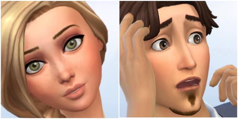 An image of Rapunzel and Flynn Rider from Tangled in The Sims 4 