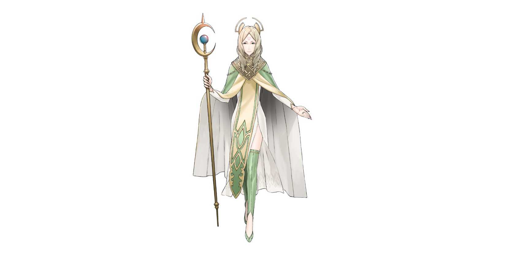 Emmeryn holding her stave