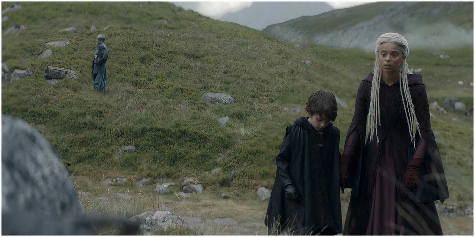 Joffrey Velaryon and Rhaena Targaryen in House of the Dragon.