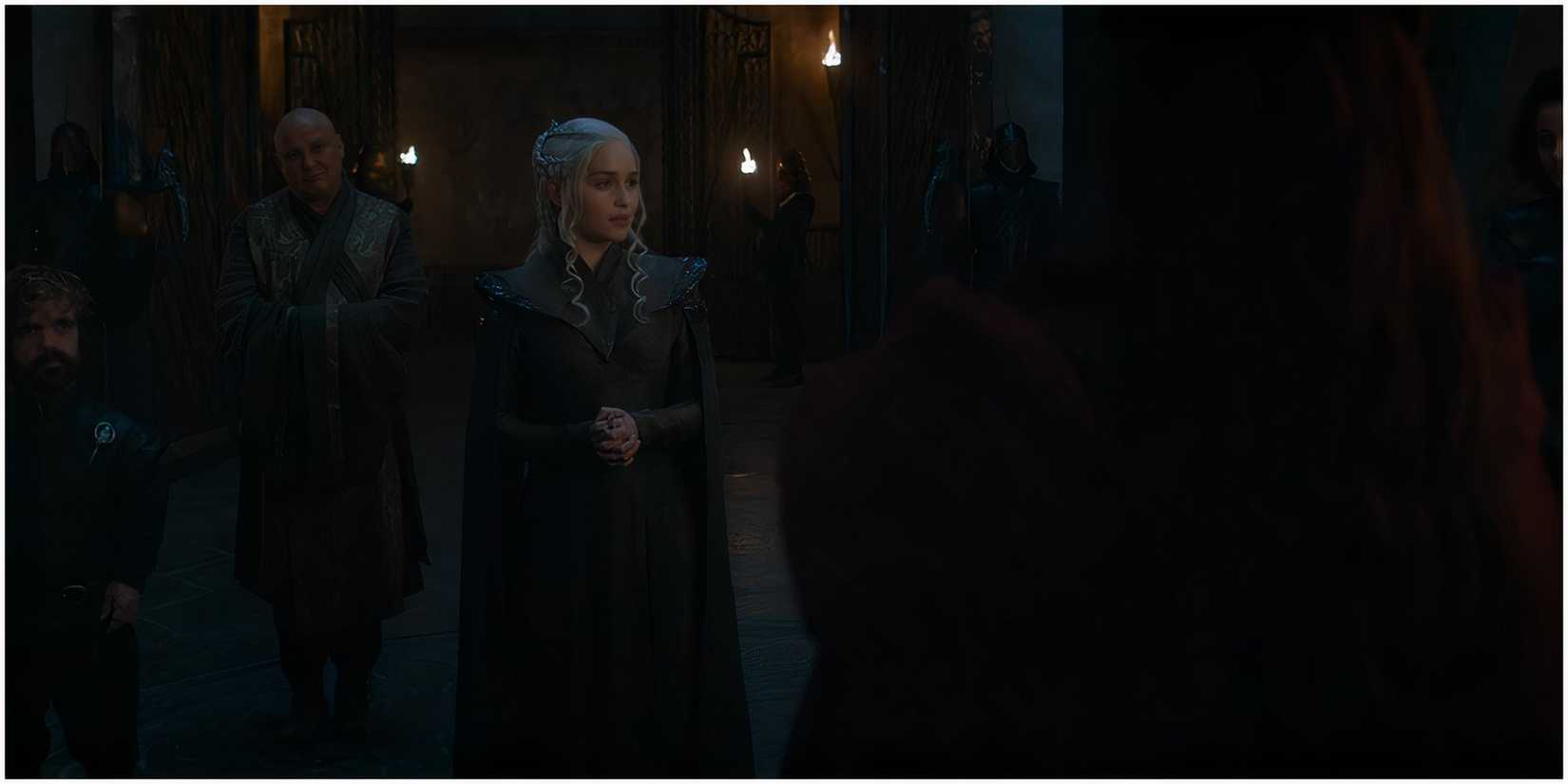 Tyrion Lannister Varys Daenerys Targaryen Melisandre in Game of Thrones.