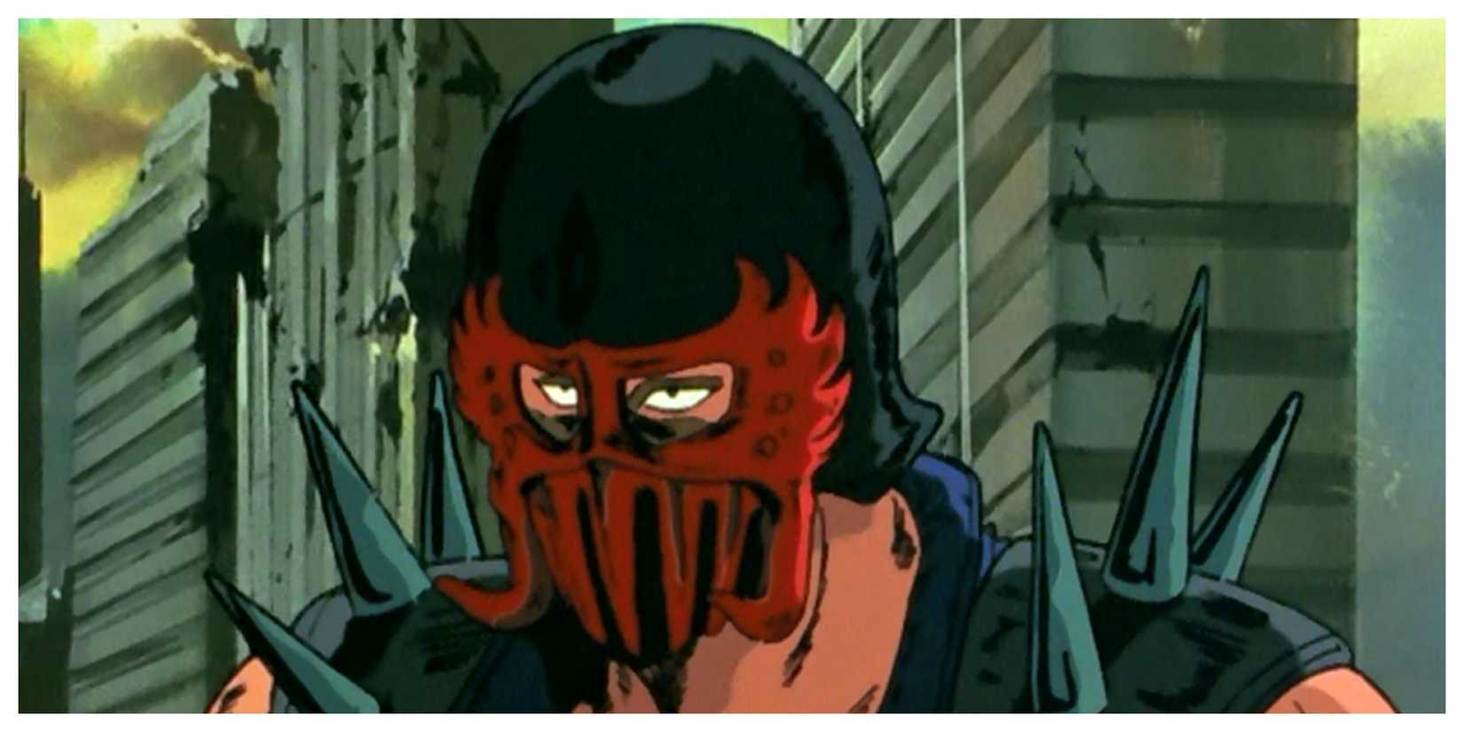 Jagi, a masked man with spiky armor