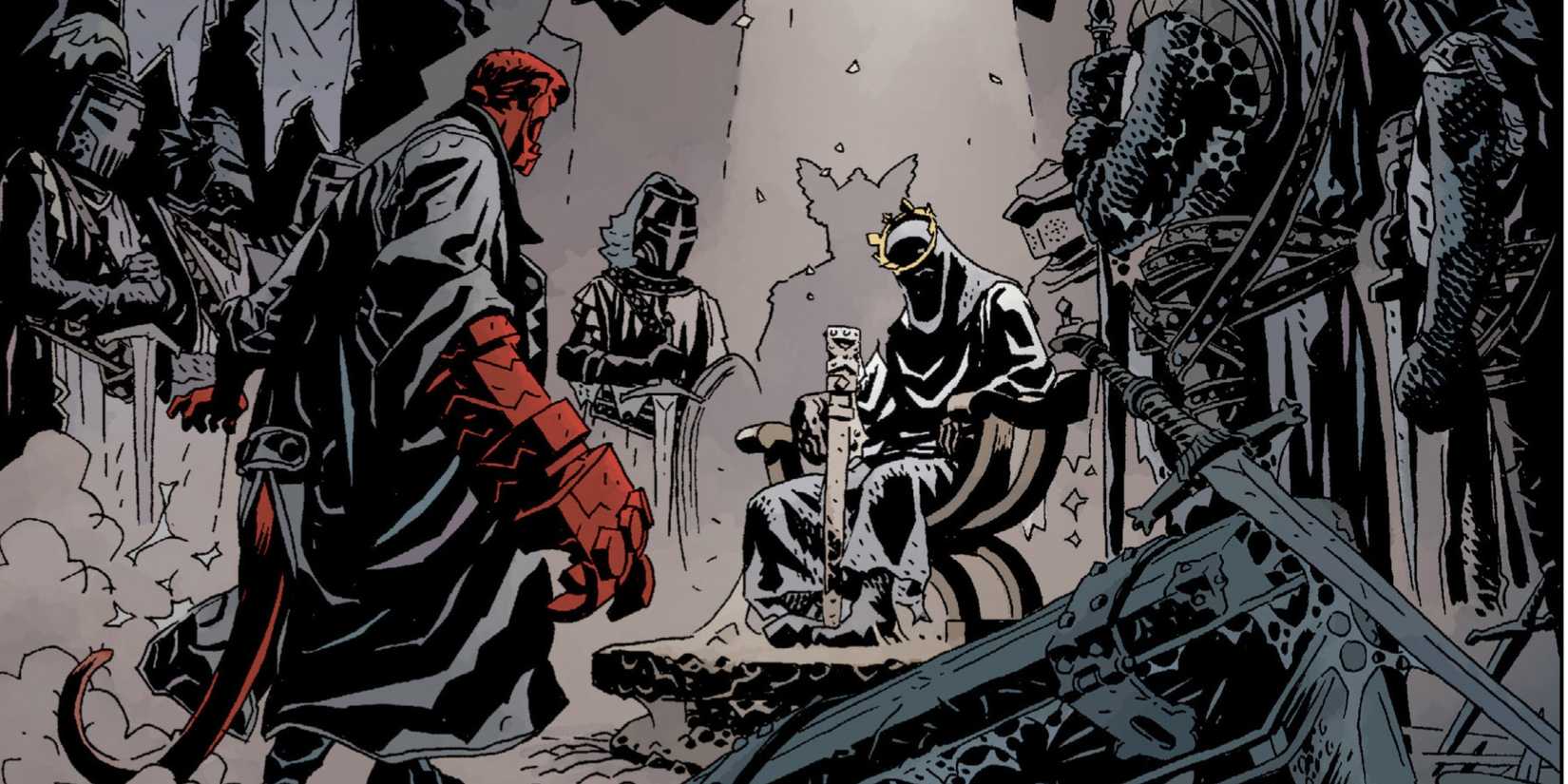 hellboy finds king arthur