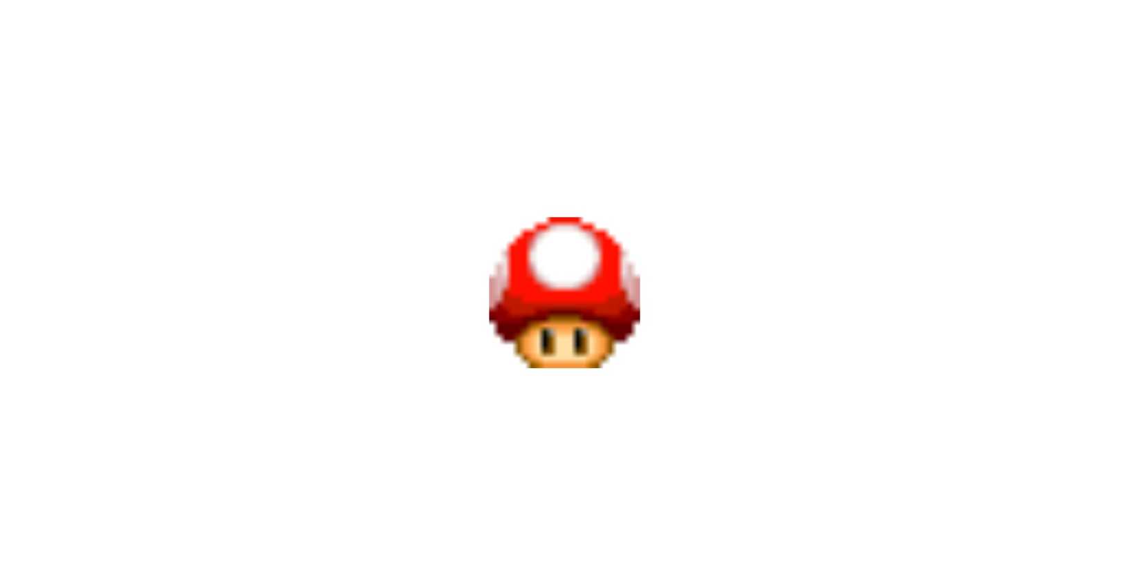 Pixelated Mushroom from the Mario and Luigi series; in this case representing Max Mushroom
