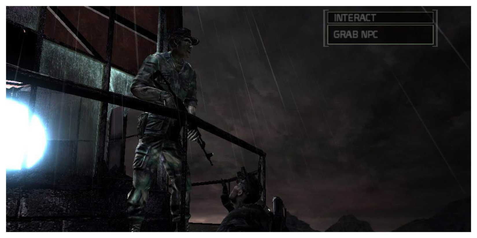 Tom Clancy's Splinter Cell: Chaos Theory - Steam Screenshot (Sneaking Up On An Enemy)