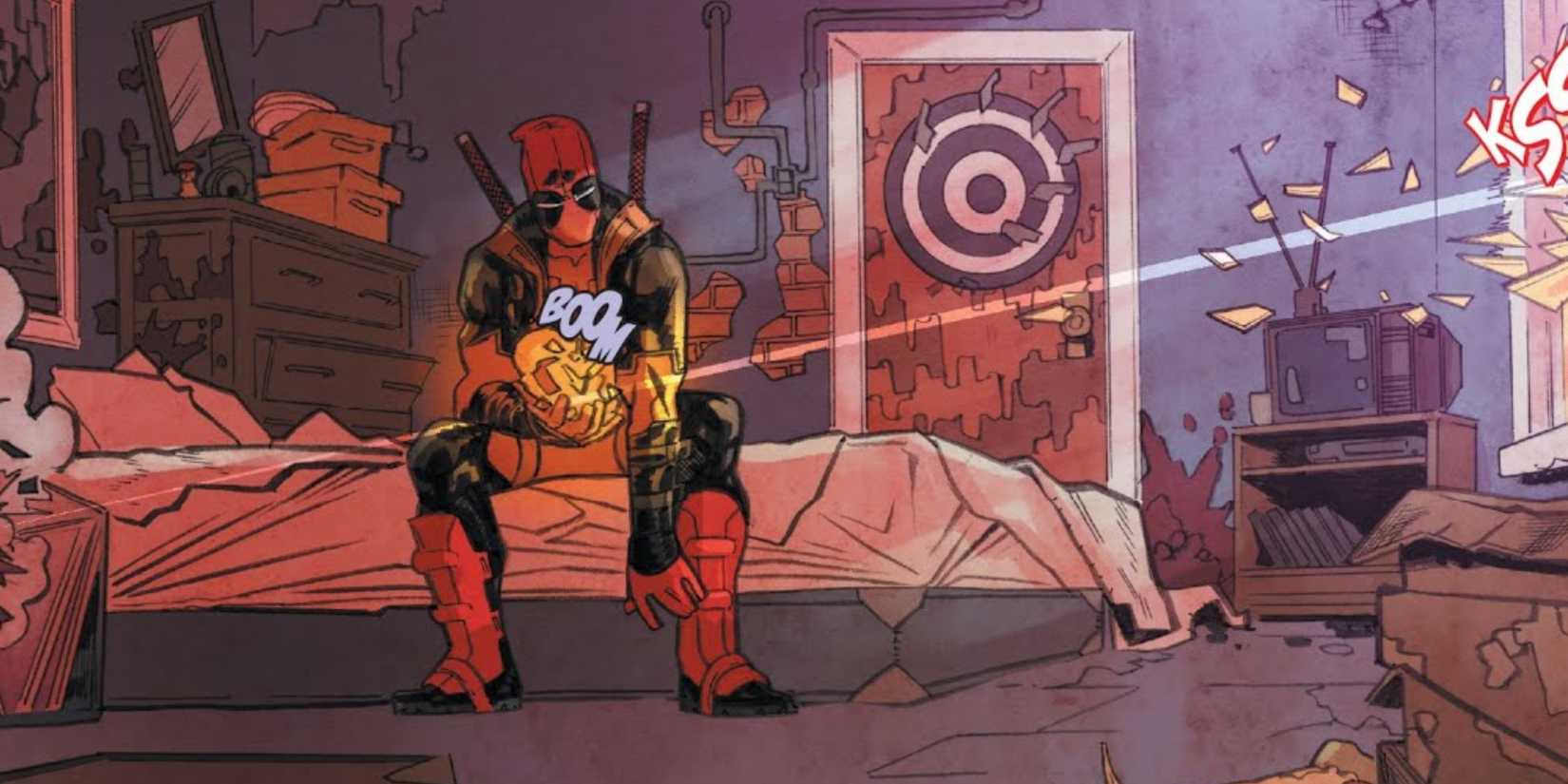 deadpool in his room