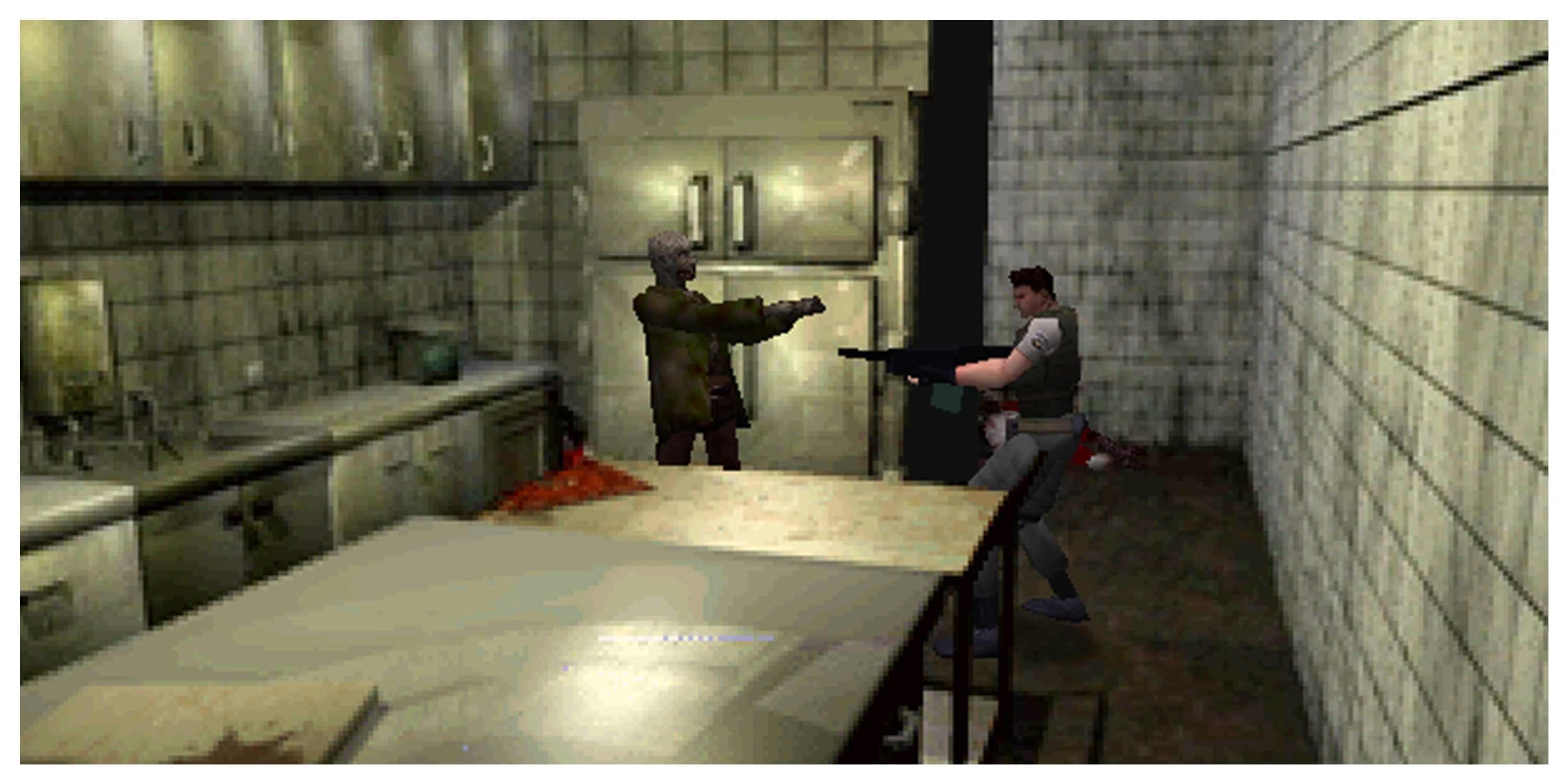 Resident Evil - GOG Screenshot (Aiming At A Zombie)