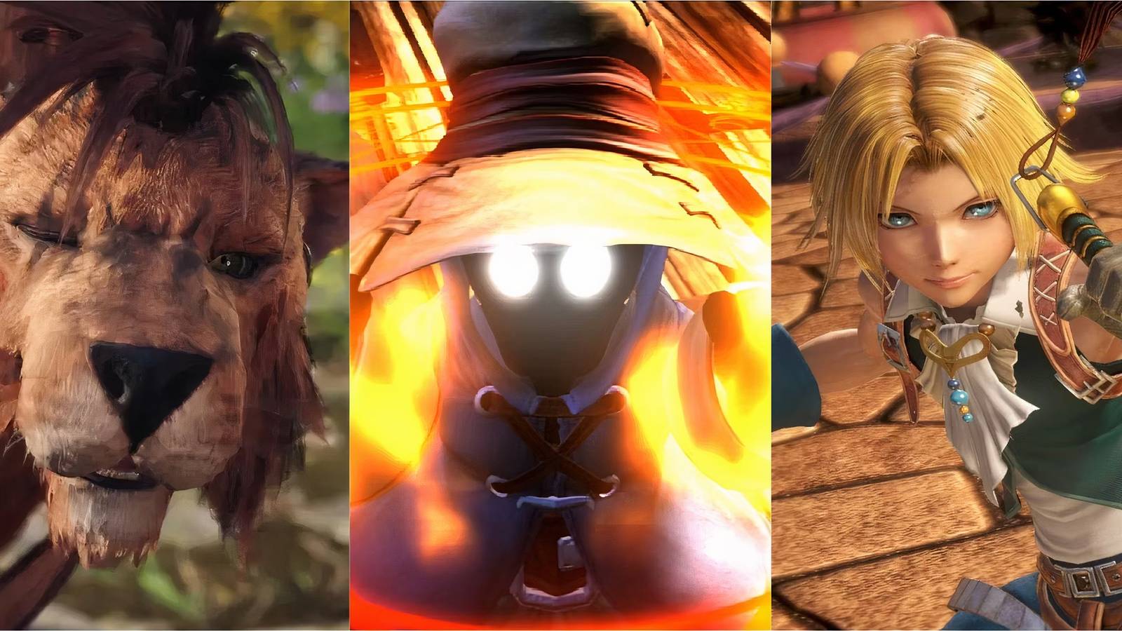 Nanaki, Vivi and Zidane, best non-human Final Fantasy characters feature image