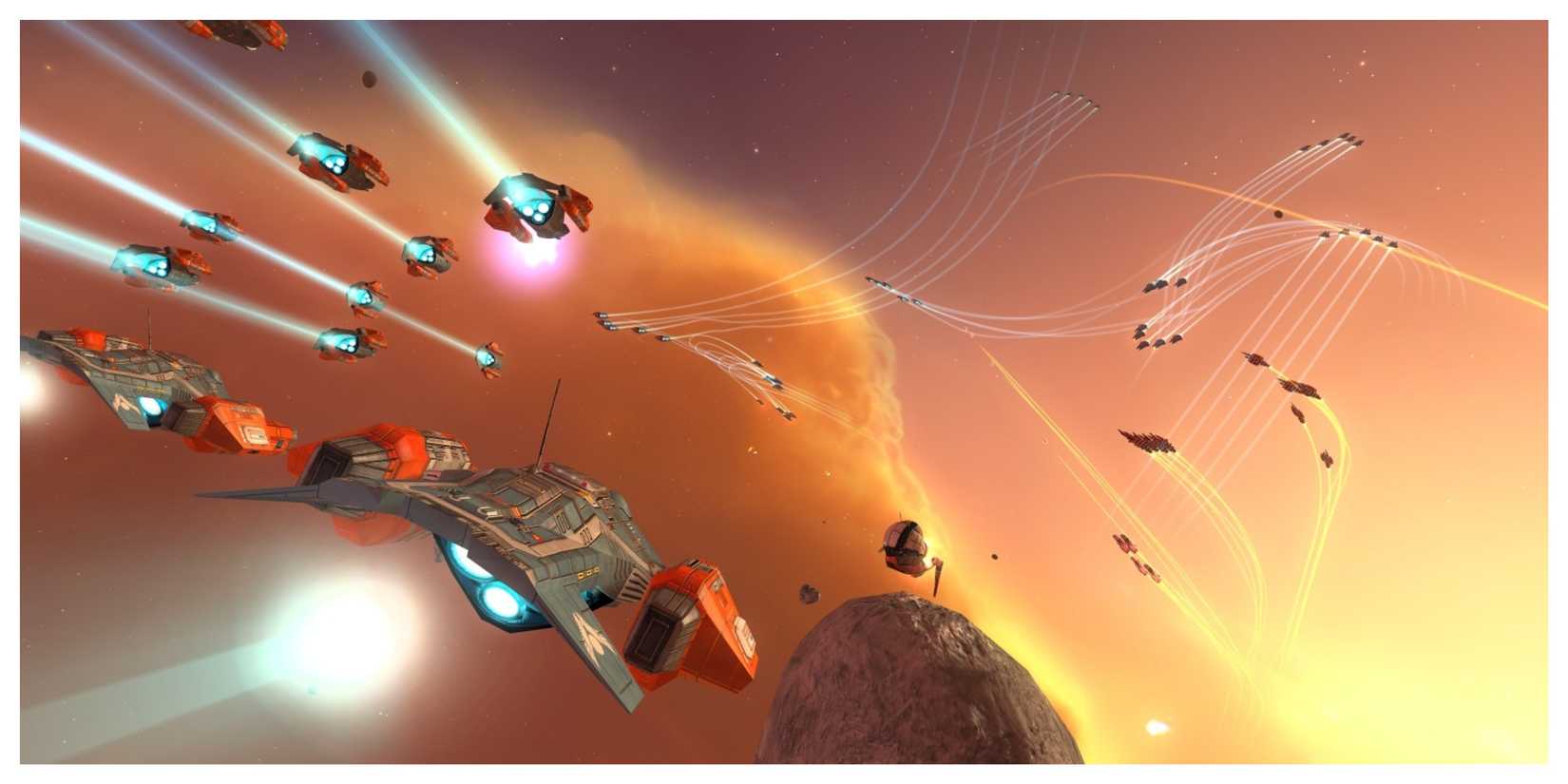 Homeworld Remastered - GOG Screenshot (Ships Flying)