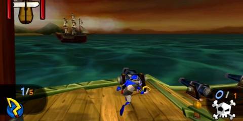 Sly Cooper on a Pirate Ship in the mission Dead Men Tell No Tales