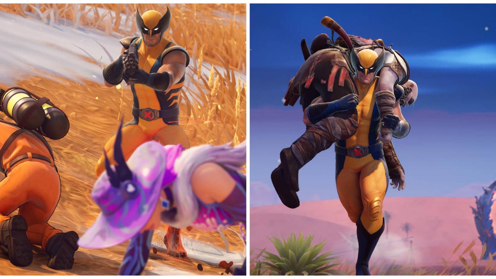 wolverine carrying kratos and eliminating the employee