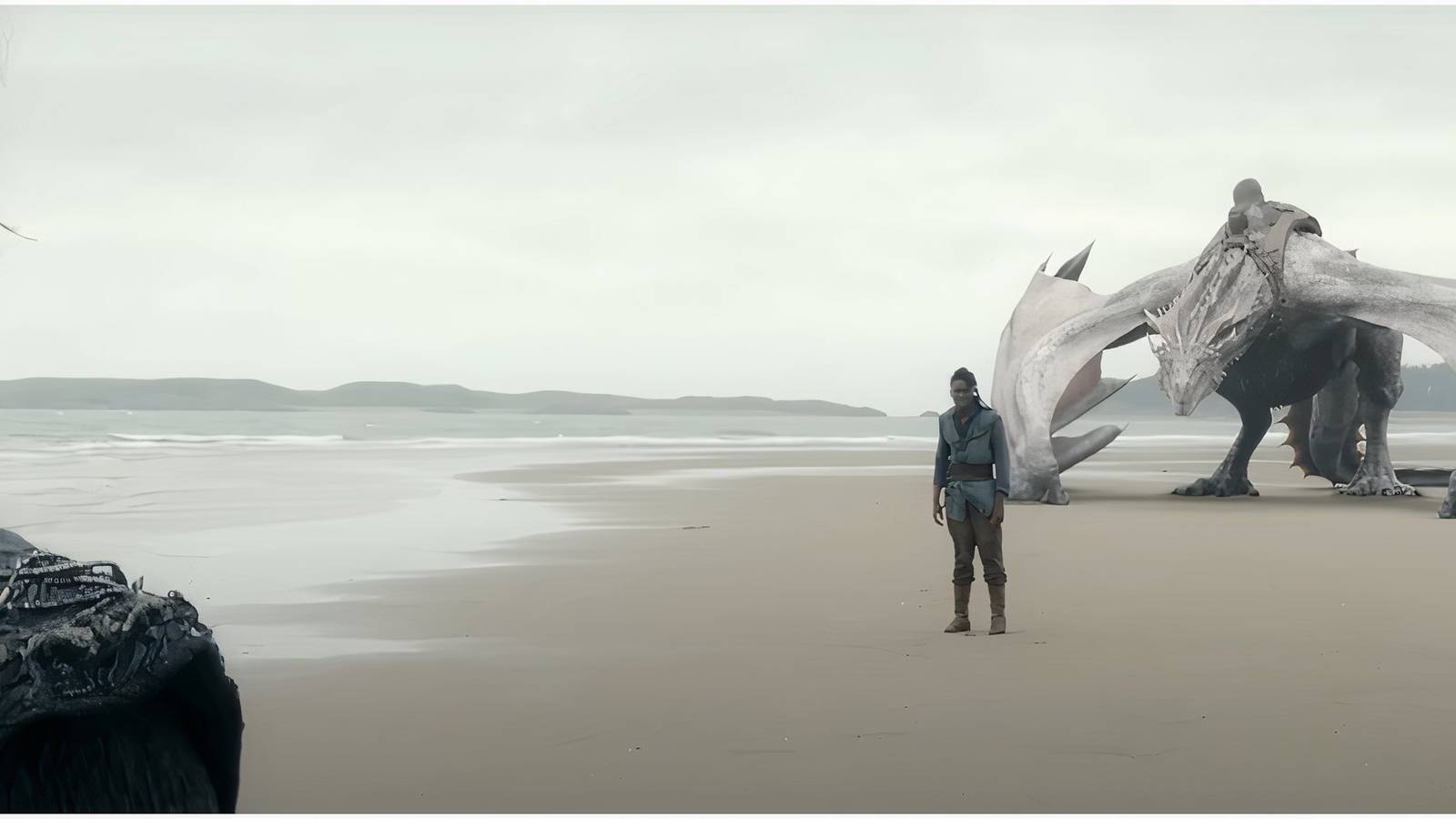 Rhaenyra Addam of Hull and Seasmoke in House of the Dragon.