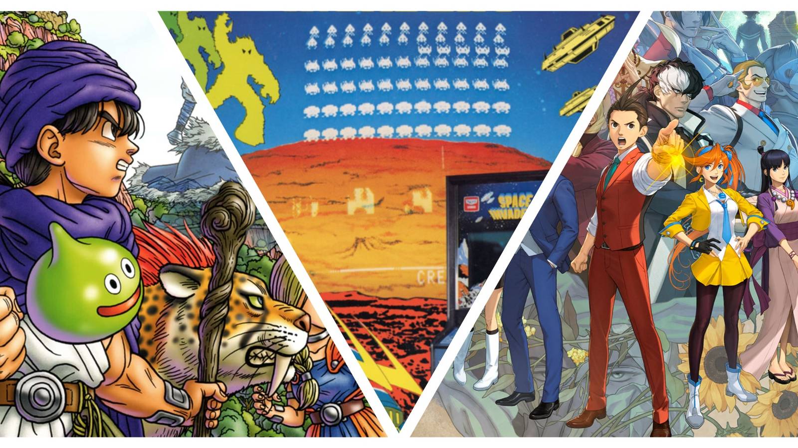 Game Arts for Dragon Quest; Space Invaders; Ace Attorney