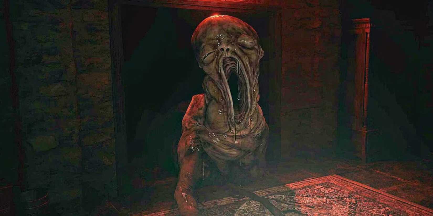 10 Most Disturbing Body Horror Enemies in Gaming The Large deformed baby attacks the player