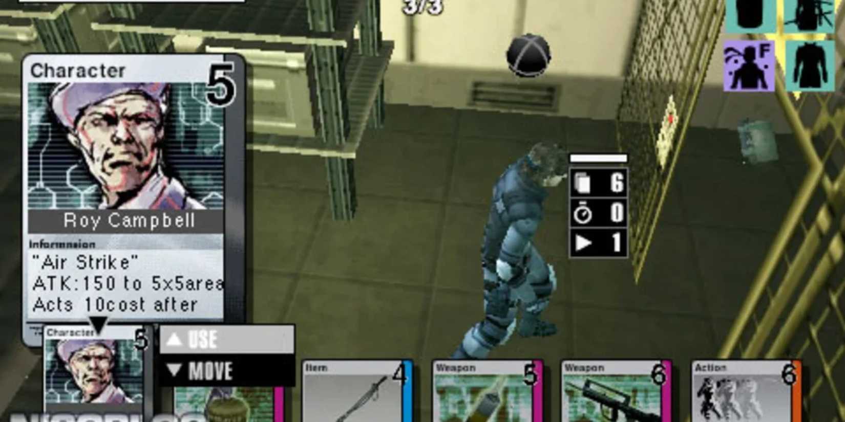 card-based gameplay from Metal Gear Acid