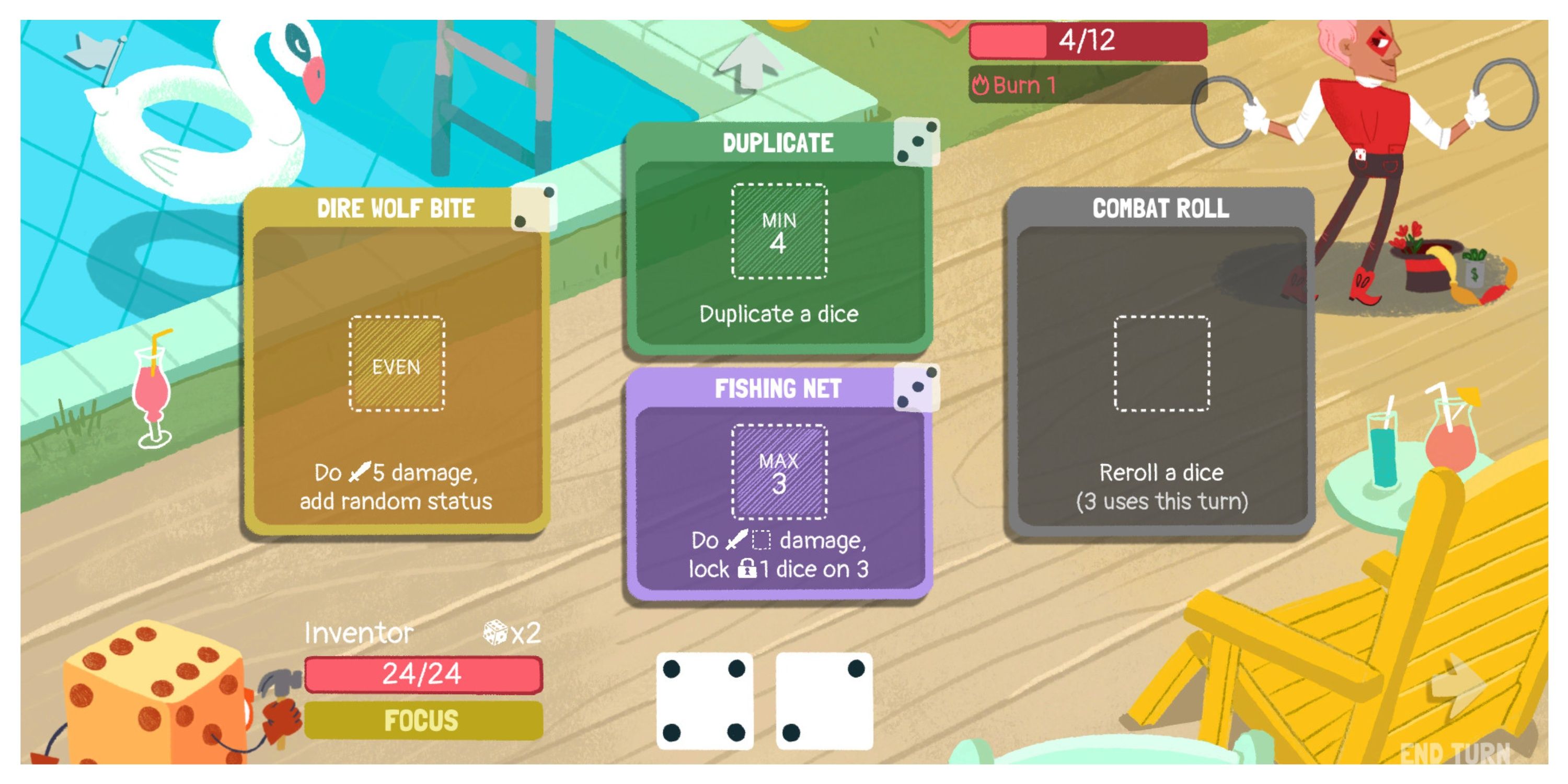 Dicey Dungeons - Steam Screenshot (Fighting A Magician)