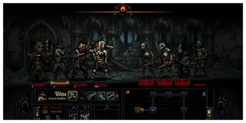 Darkest Dungeon - Steam Screenshot (Combat With Skeletons)