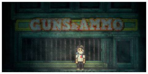 Lone Survivor - Steam Screenshot (Standing Outside Guns & Ammo)