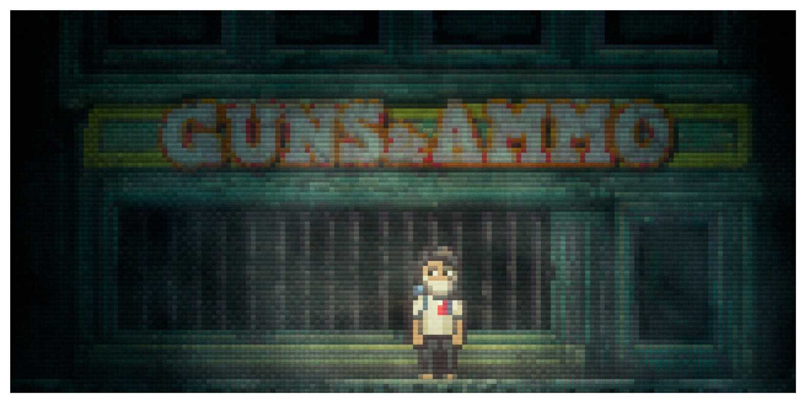 Lone Survivor - Steam Screenshot (Standing Outside Guns & Ammo)