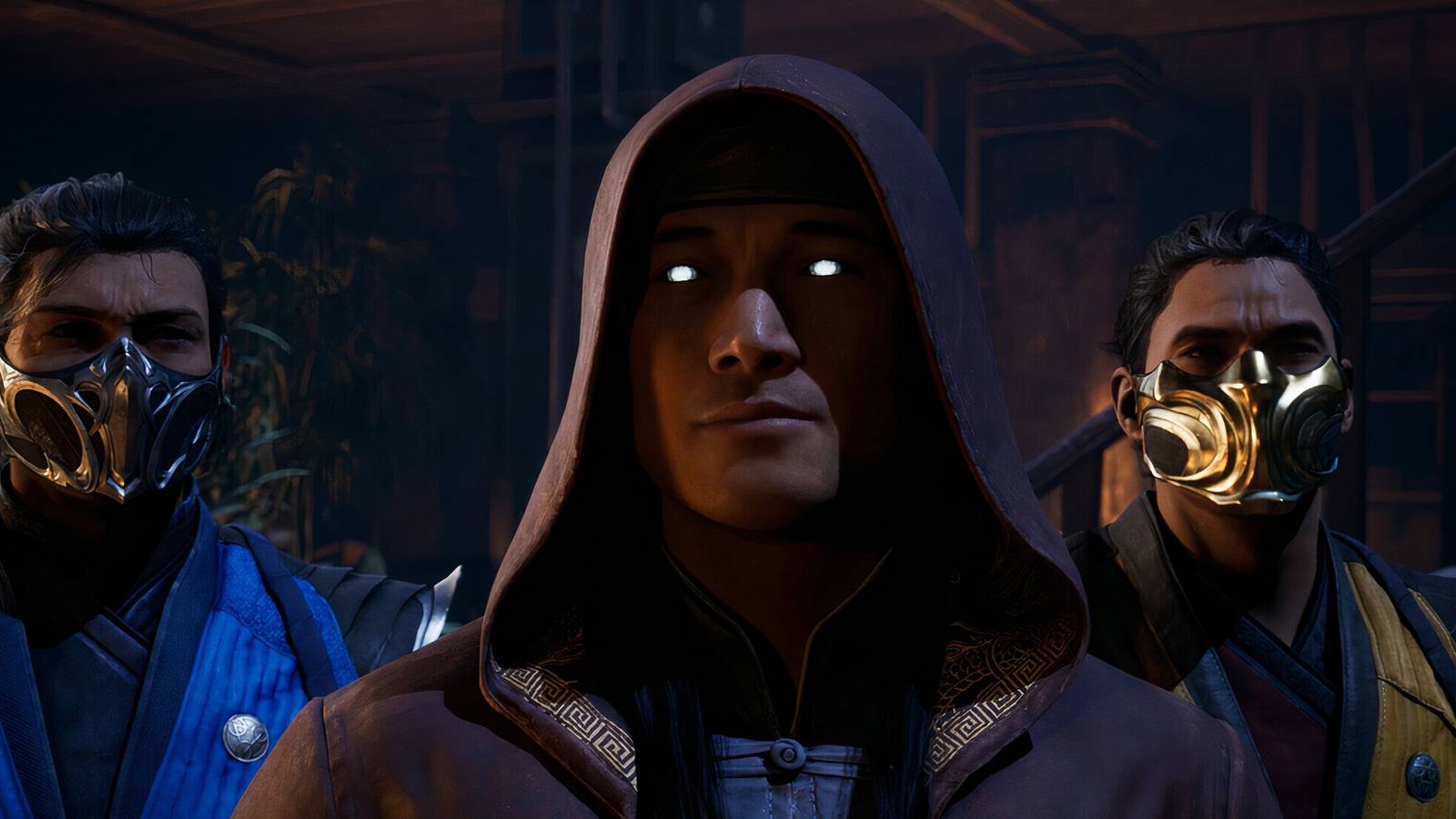 mortal kombat 1 characters: Fire God Liu Kang, Scorpion and Sub zero