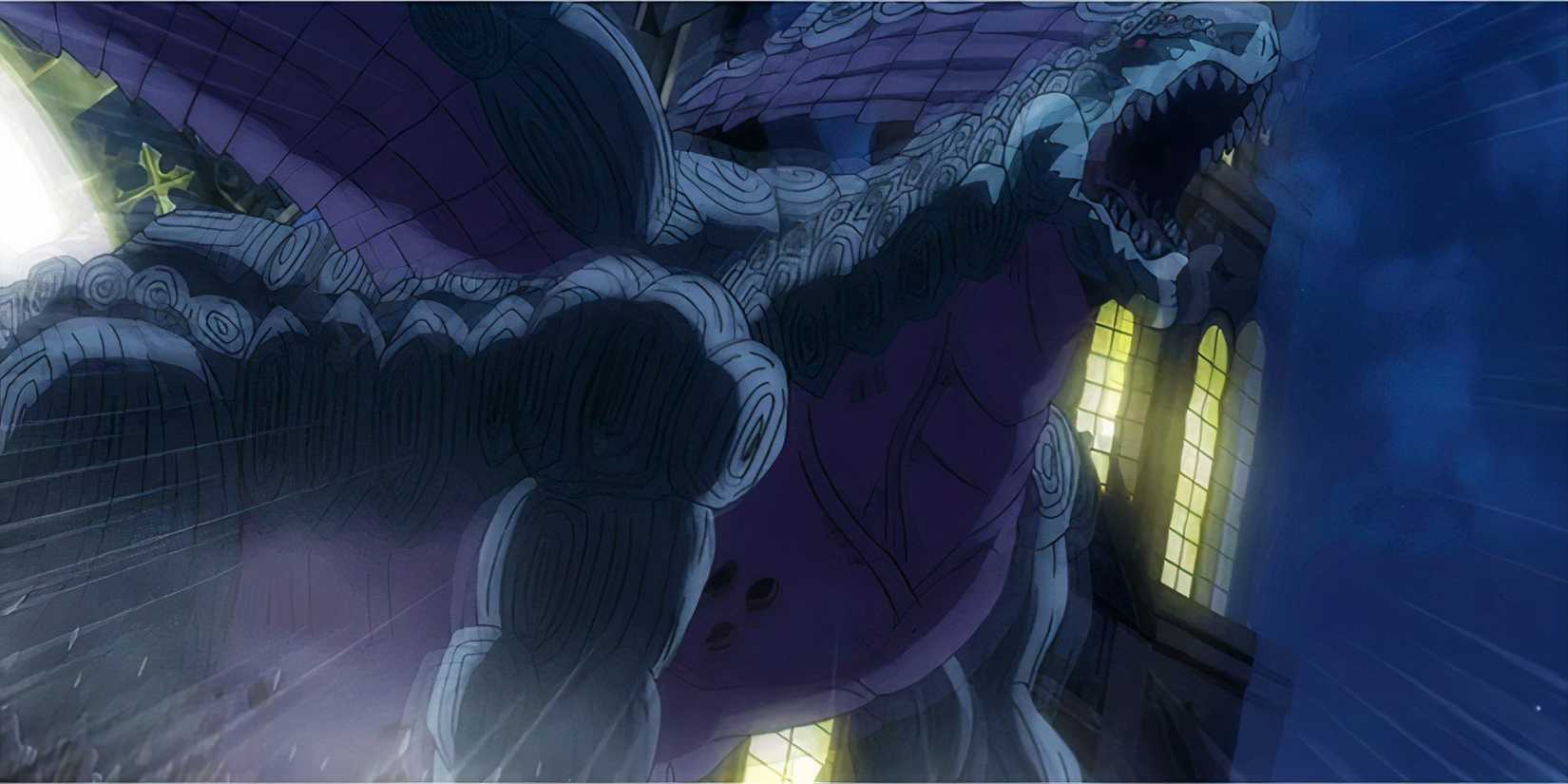 Motherglare dragon roaring during tournament arc