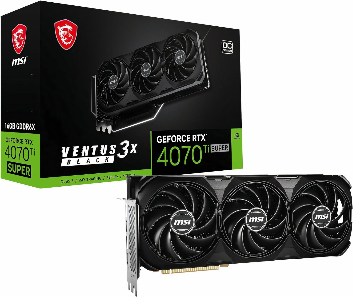 MSI GeForce RTX 4070 Ti Super 16G Ventus 3X Black OC