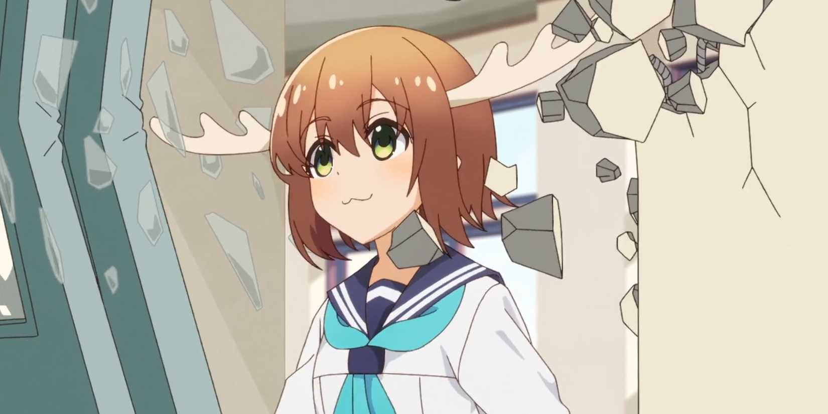 my deer friend nokotan episode 1 noko breaking through the wall