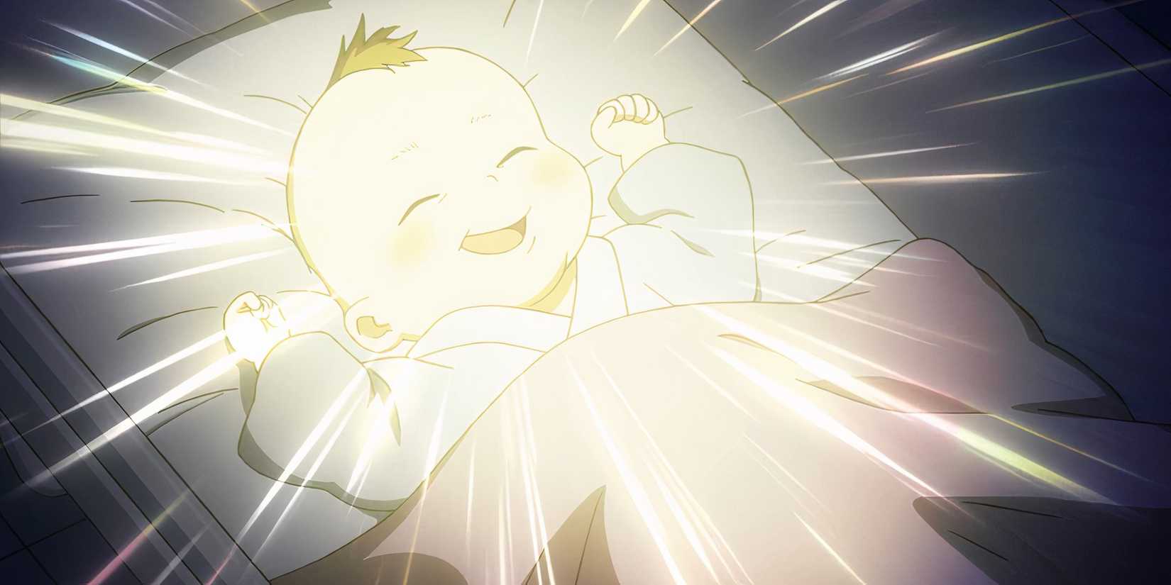 my hero academia glowing baby
