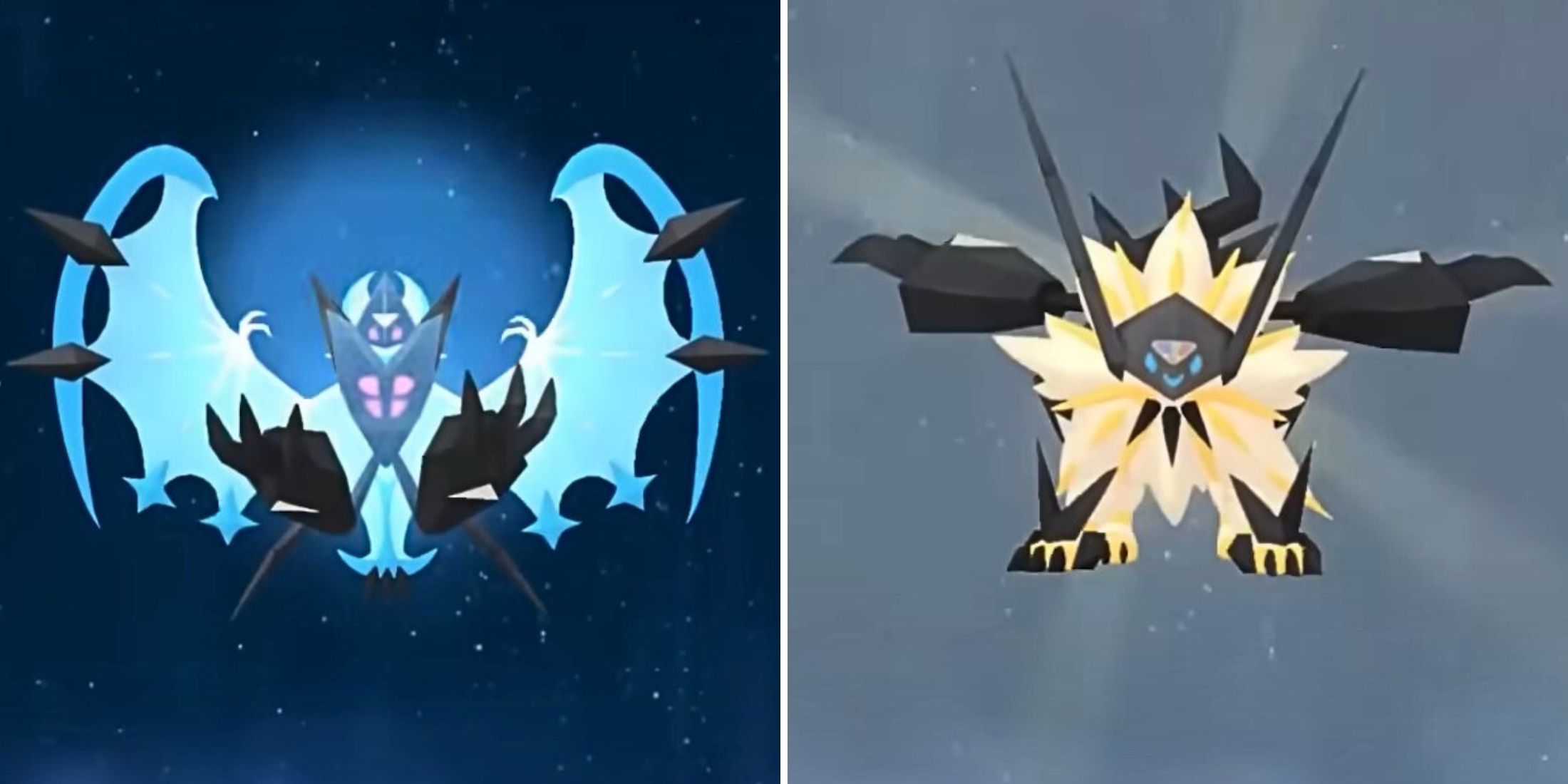 The Pokemon GO character is deciding between using the Solar or Lunar Fusion on Necrozma.