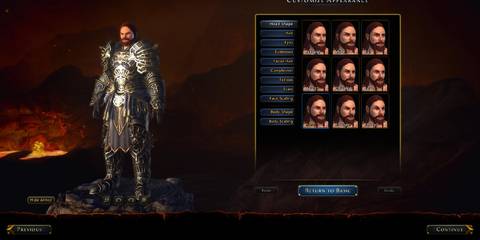 Neverwinter character customization screen