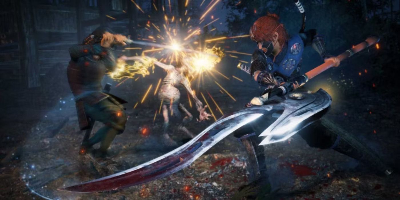 Player using a switchglaive in Nioh 2