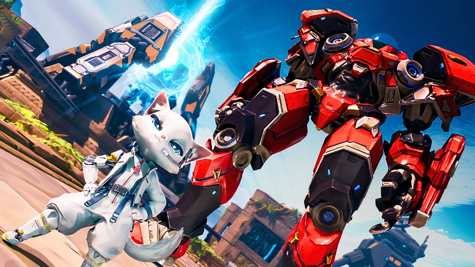 Nyan Heroes Cat and Mech Pose