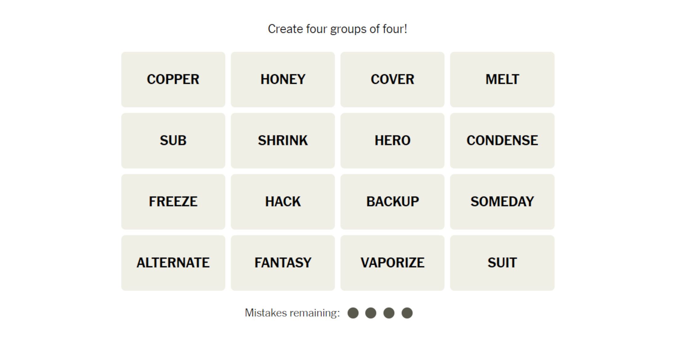 New York Times Connections Hints and Answers for #392 July 7