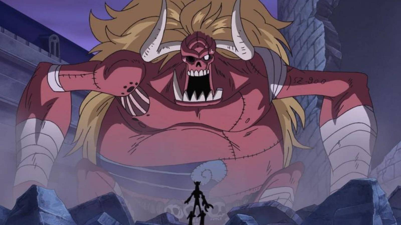 Oars is visibly dissapointed that the Straw Hat Pirates didn't complete their Pirate Docking.