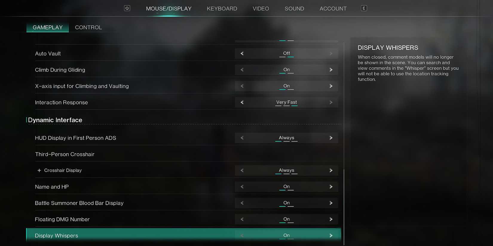 Once Human - Disable Whispers