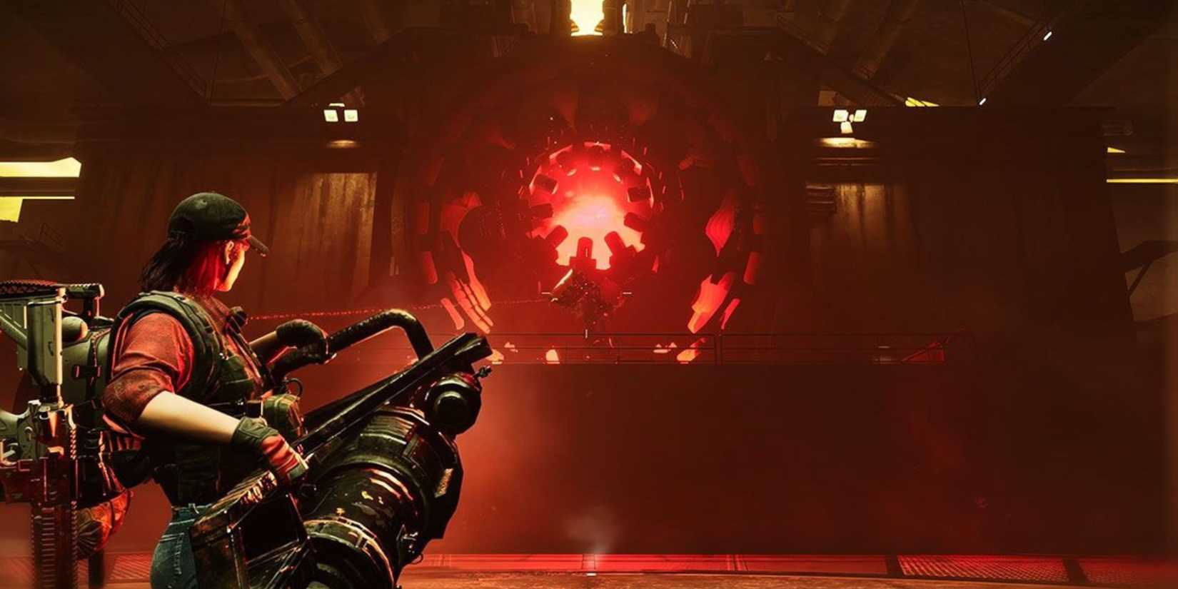 the minigun in once human.