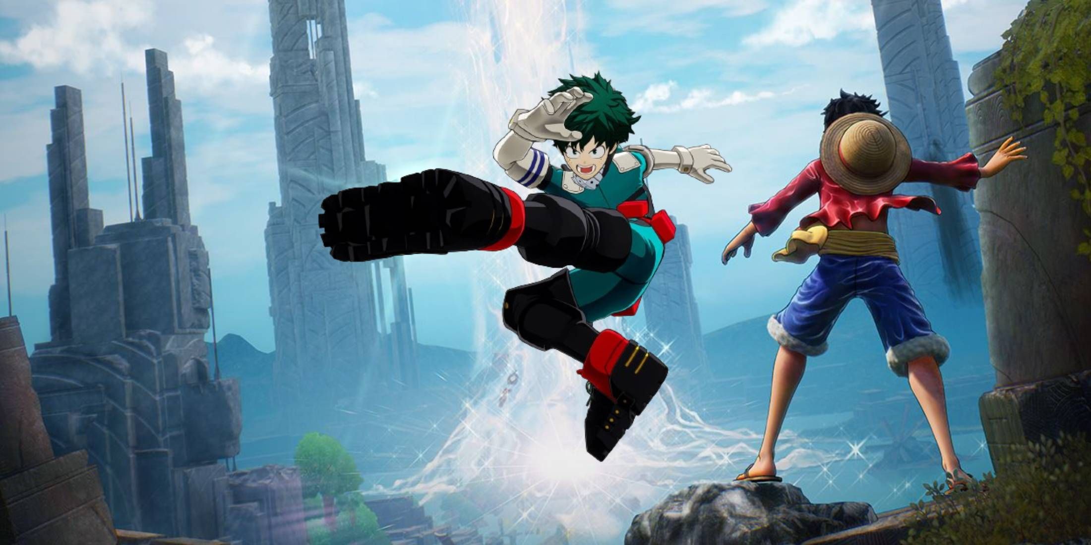 One Piece Odyssey cover art with Deku from My Hero Academia