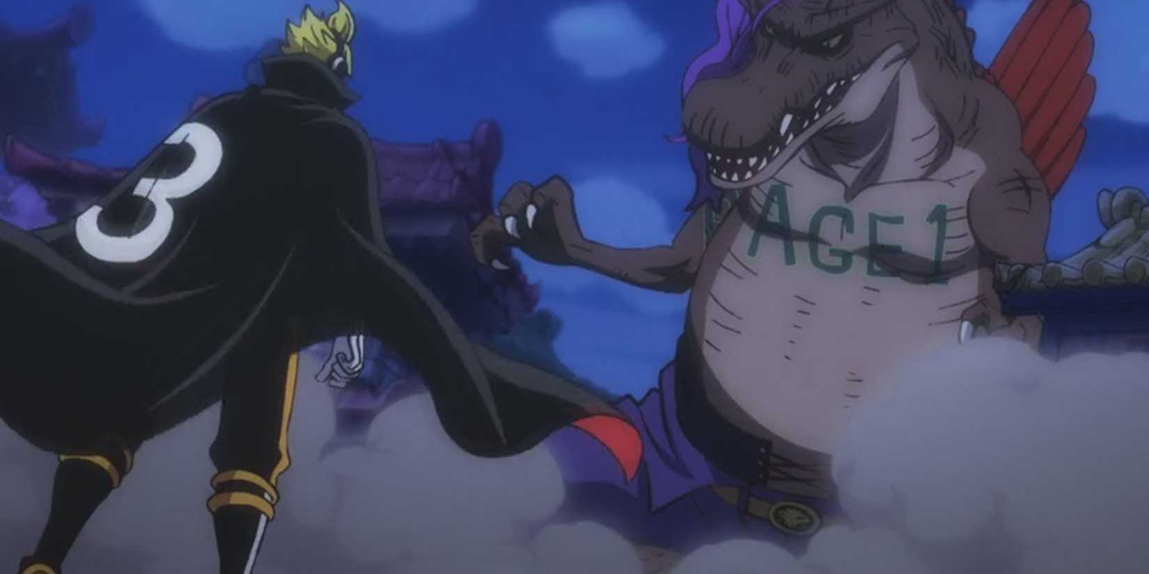 One Piece Sanji vs Page One in Wano