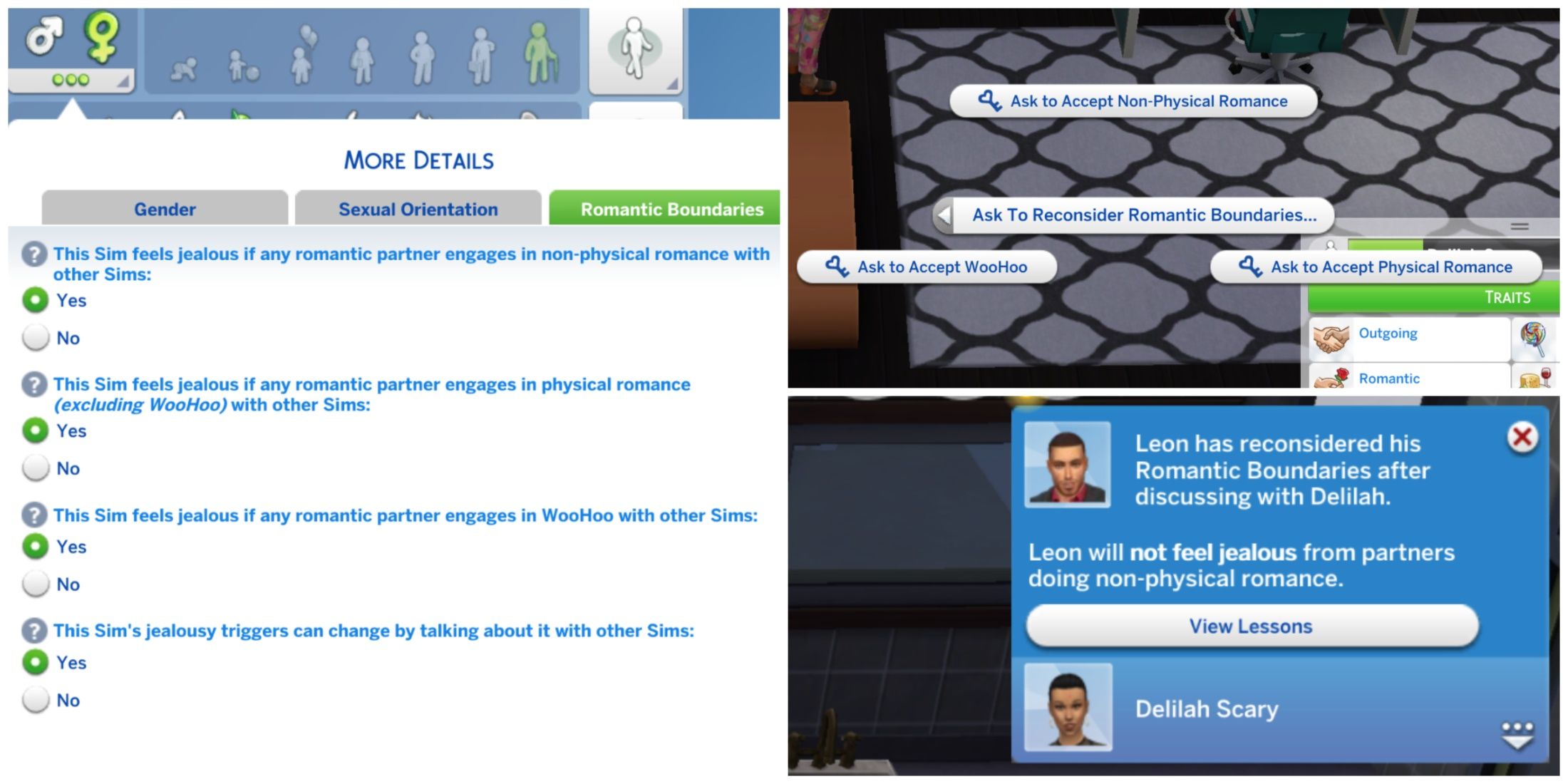 open relationship boundaries the sims 4